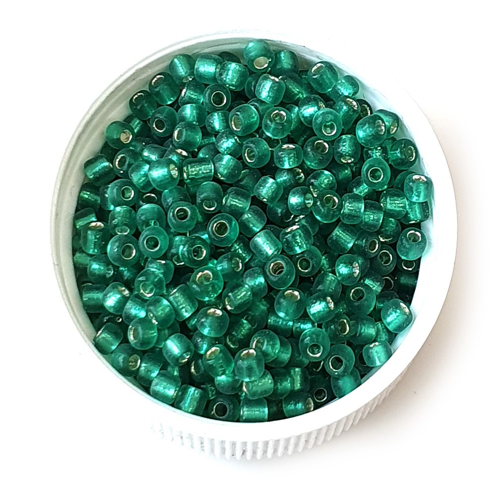 ALL 비즈 2mm 글래스 씨드비드 한팩, 100g, 그린실버라인 11,400원