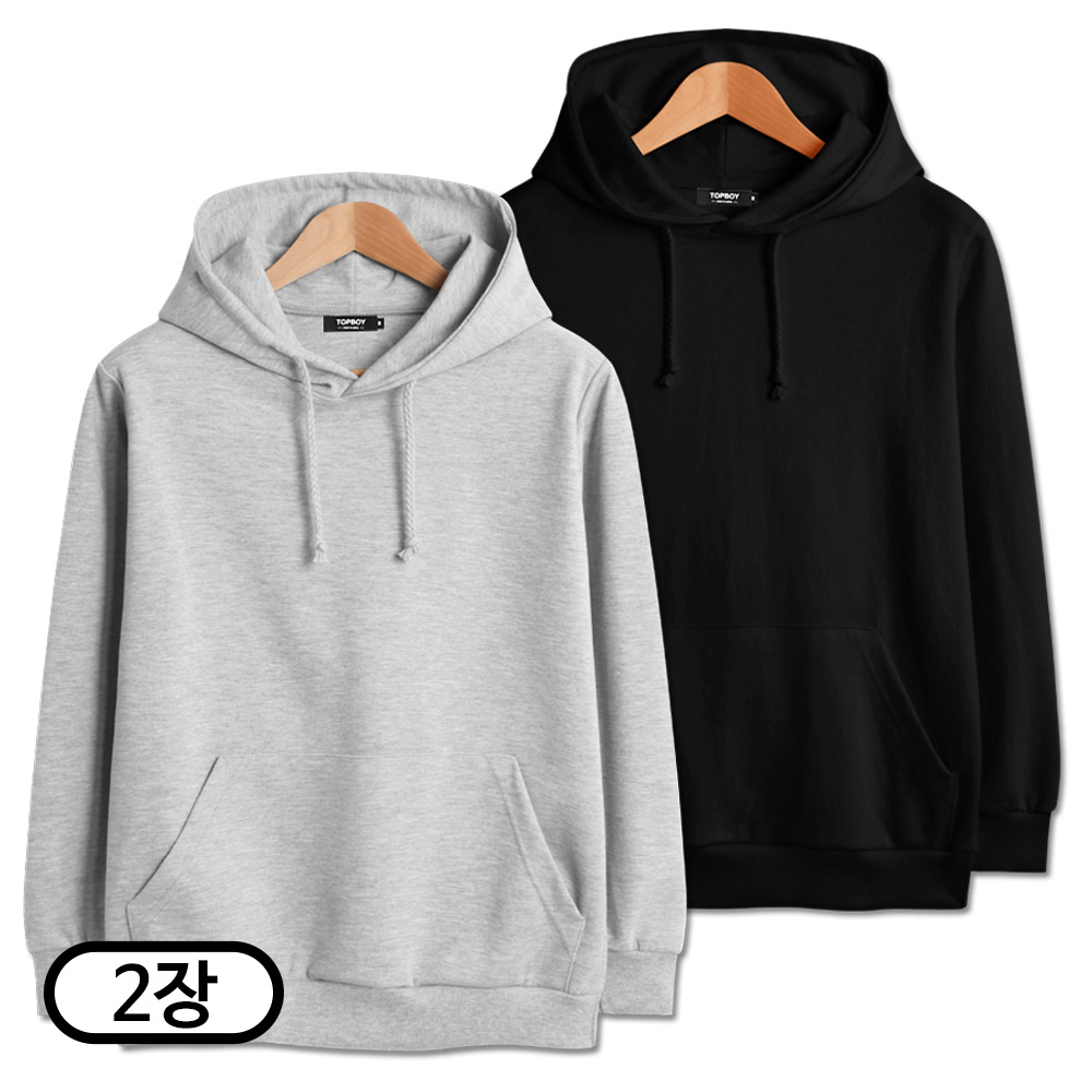 탑보이 2장 세트 국내생산 특양면 무지 후드티 빅사이즈 M-5XL (SCC5222PT) 62,040원