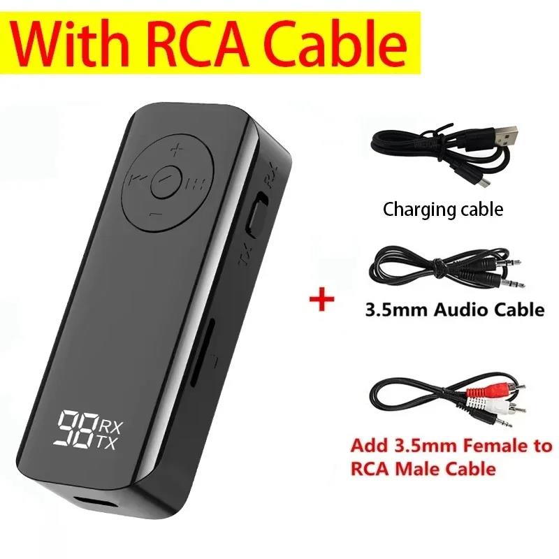 차량용 블루투스 5.3 오디오 송신기 리시버 3.5mm 잭 유선 PC 헤드폰 스테레오 어댑터 TV 항공기용 18,100원