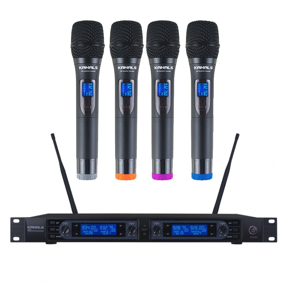 카날스 BK-4200 고급 무선마이크 4채널 보컬용 교회 연설 강당 학교 강의용 강연 회의실 행사 공연 방송 1,290,000원