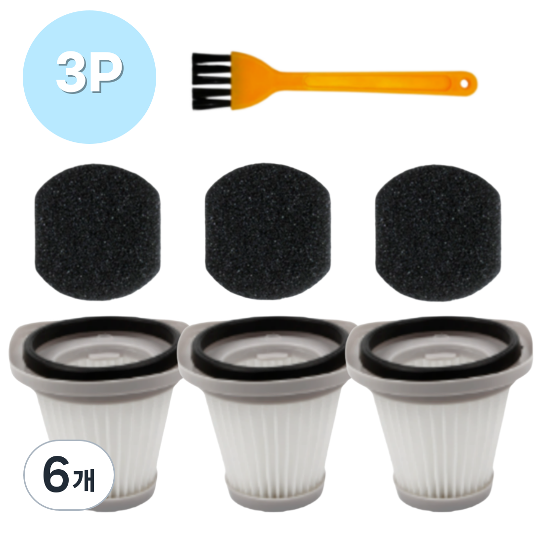 NMX 미디어 midea SC861 유선 청소기 호환 교체용 필터, 6개, 미디어 SC861 18,000원