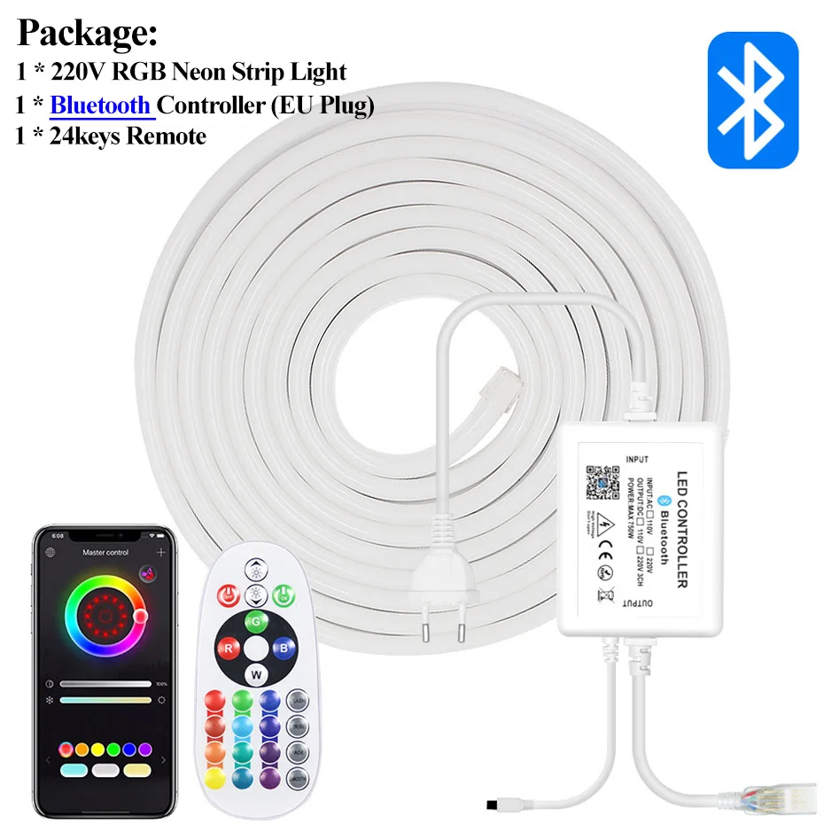 WiFi/블루투스/적외선 1M 30M 유연한 네온 Led 빛 RGB 방수 홈 야외 조명 스트립 테이프 44,000원