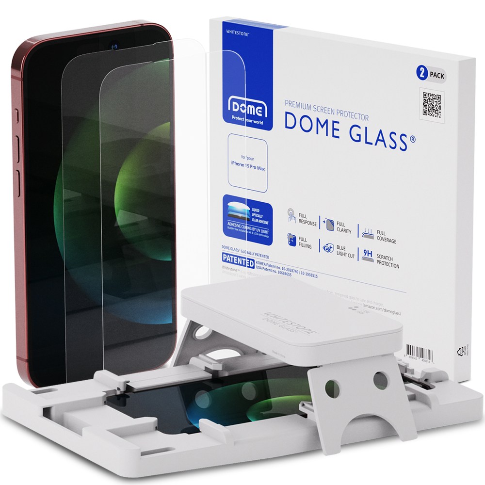 화이트스톤 돔글라스 풀커버 강화유리보호필름 2팩 (경화기 포함), 1세트 33,000원