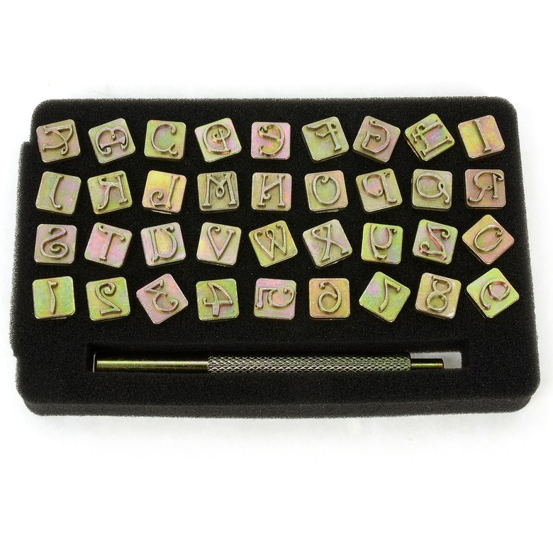 마이레더툴 가죽공예 - 이니셜 조각기 9mm(폰트 사이즈 기준) *알파벳,숫자 포함*, 1개 39,940원