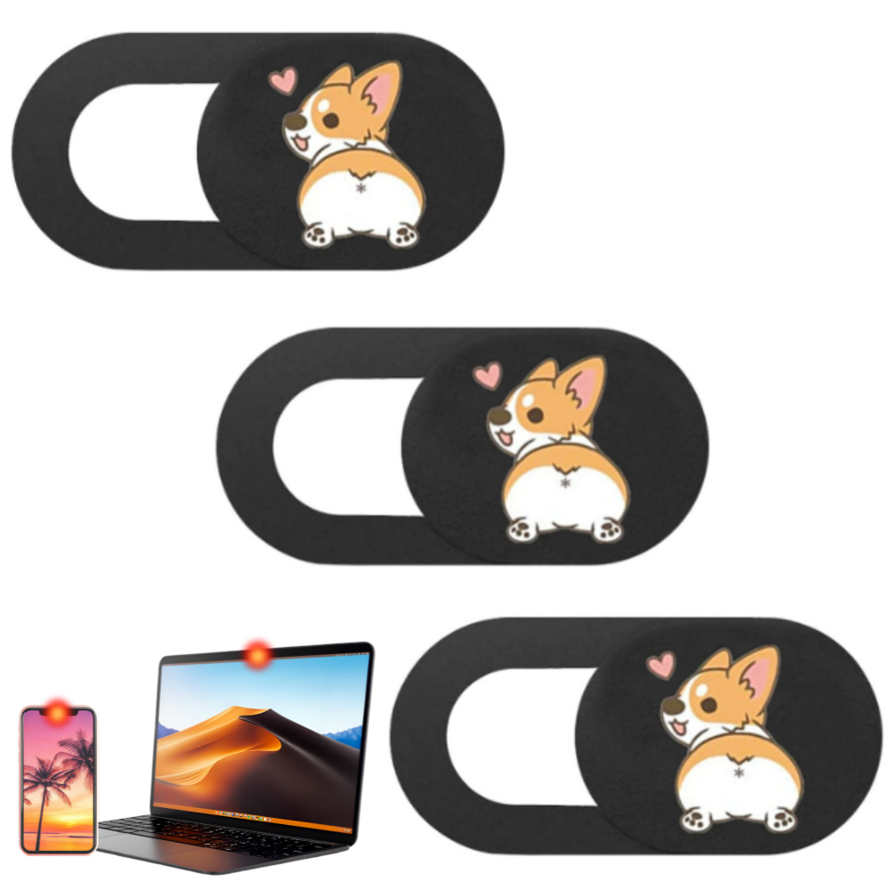 노트북 카메라가리개 웹캠커버 테블릿 핸드폰 렌즈 차단 3P 세트, 1세트, 궁디팡팡 웰시코기 3종 7,600원