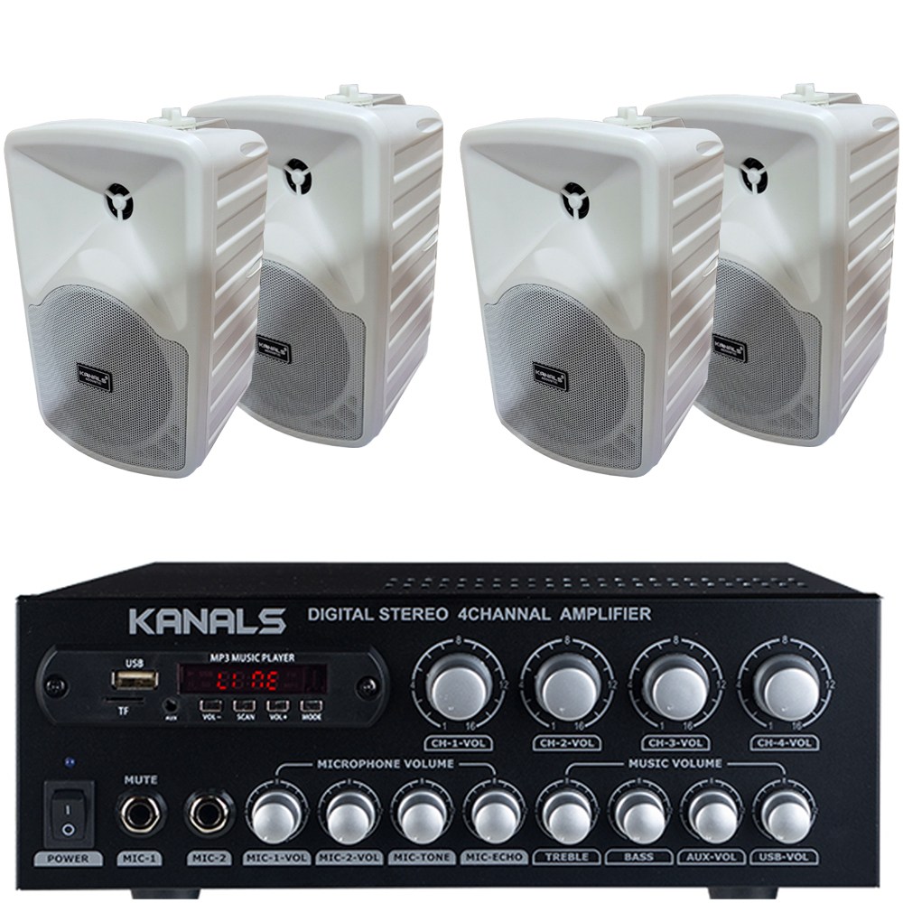 카날스 매장용 앰프(EMA-196) 스피커(TS-4개) 4체널별 음량조절 블루투스/USB/MP3, SM 603,680원