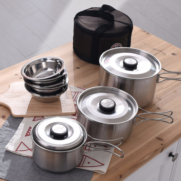 까사니 네이쳐 스테인레스 캠핑용코펠 백팩킹장비 코펠세트 3-4인용 49,300원