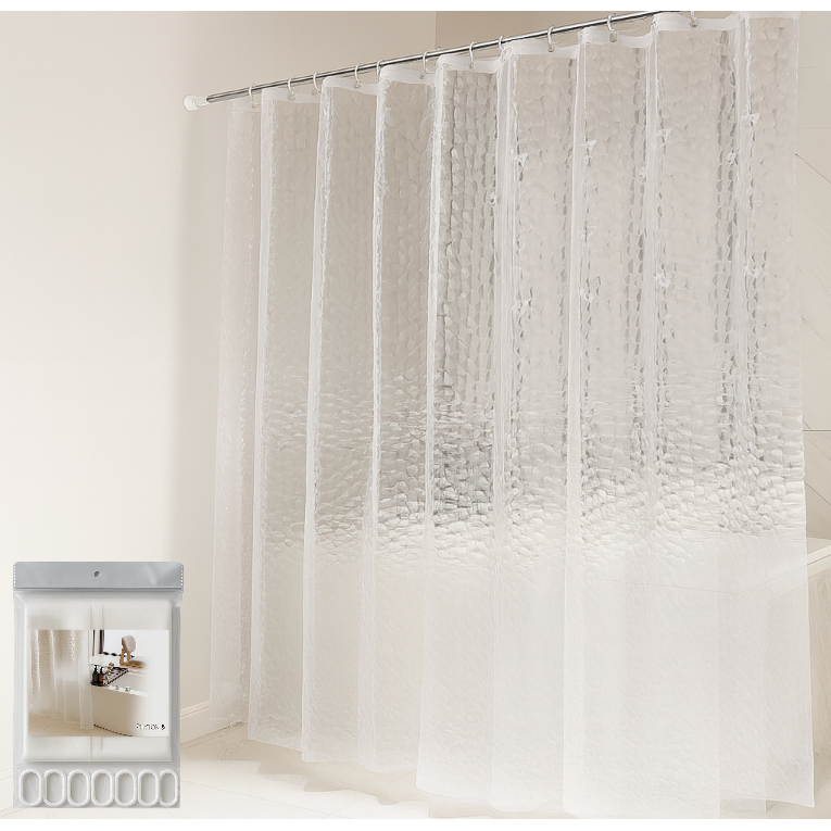 피톤앤 샤워커튼 곰팡이 방지 커튼링포함 7,900원