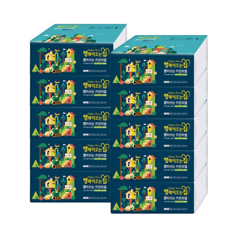 행복이오는집 뽑아쓰는 키친타올 3겹 100매 10개 팝업 키친타월 20,340원
