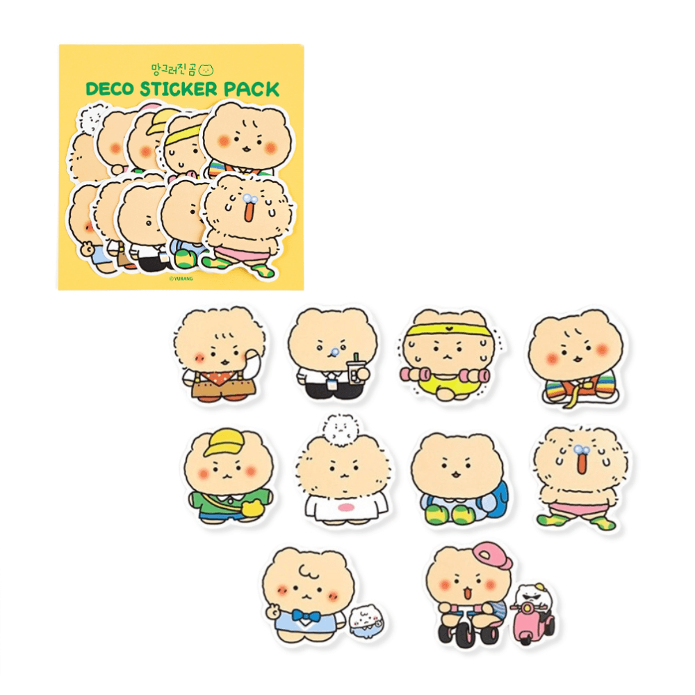 망그러진곰 굿즈 망곰이 패션 리무버블 데코 스티커 팩 10P 9,480원