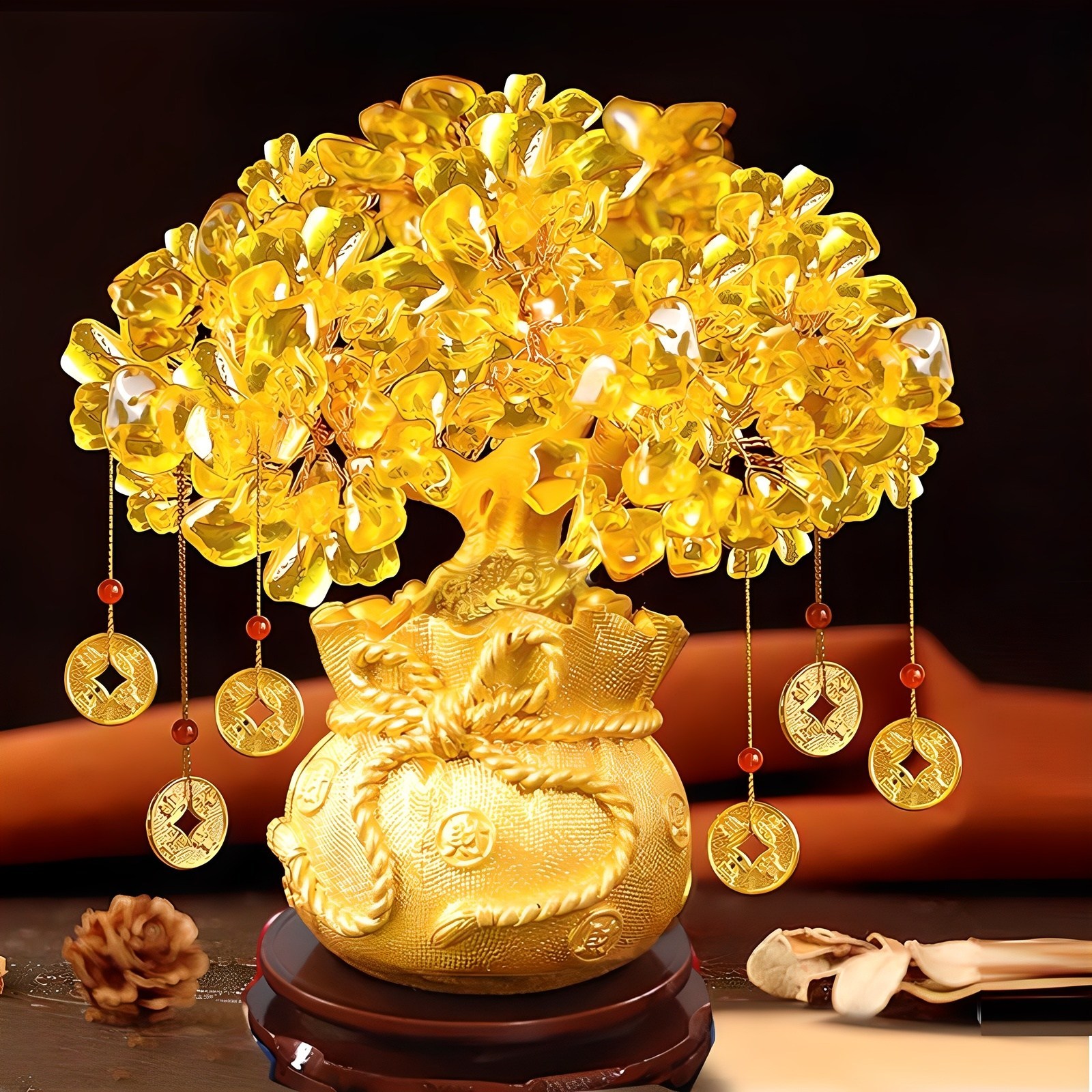 FANSDA 돈을 불러오는 황금돈나무 금전수 재물나무, 회전 금전수돈나무 19,500원