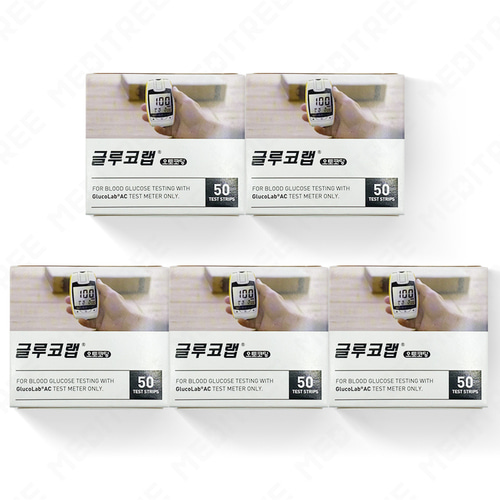 오상헬스케어 글루코랩 혈당시험지 당뇨측정 5BOX 250매, 5개, 50개입 67,500원