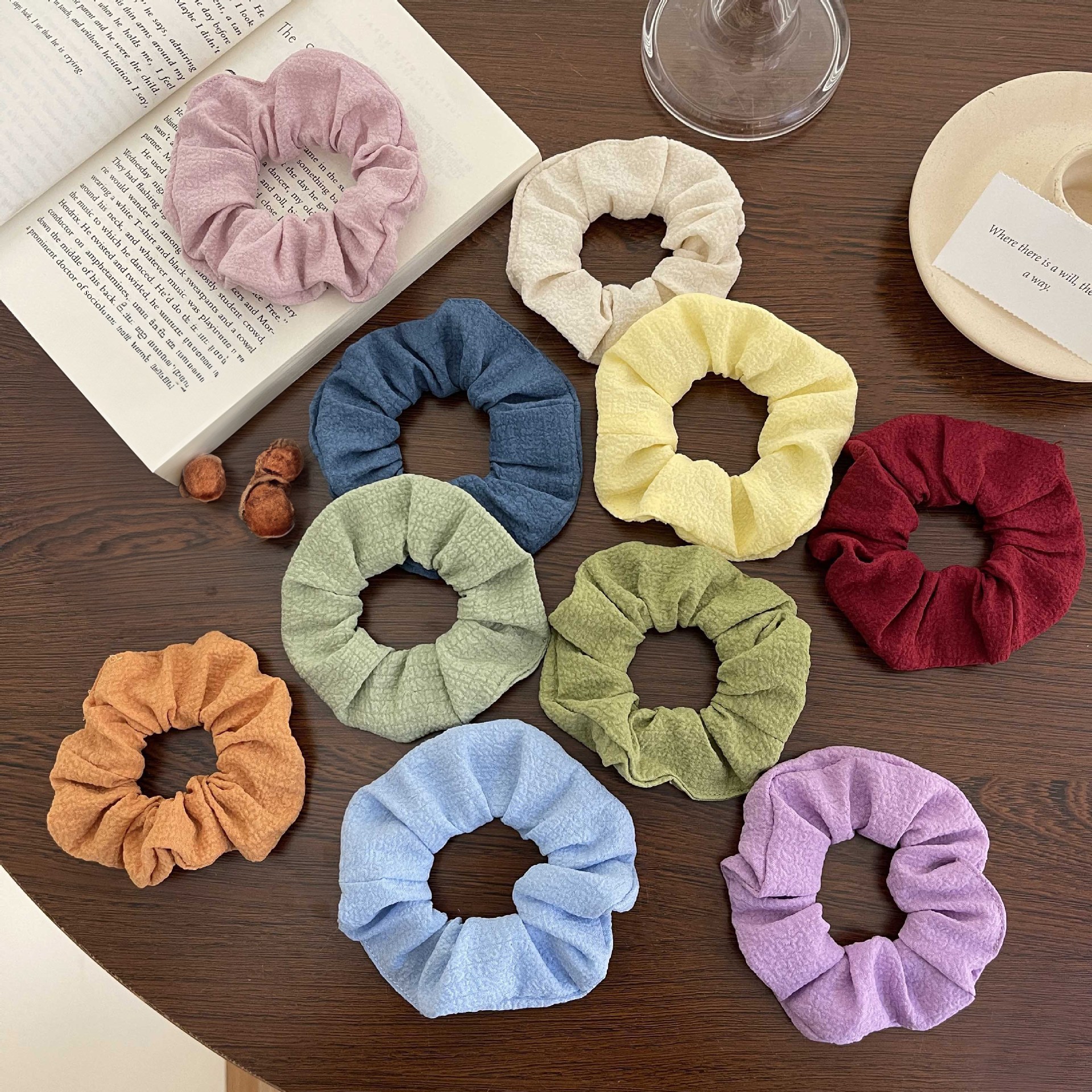 [10종세트] 클래식 베이직 곱창밴드 기본 곱창 머리끈 머리고무줄 머리끈 헤어밴드 8,800원