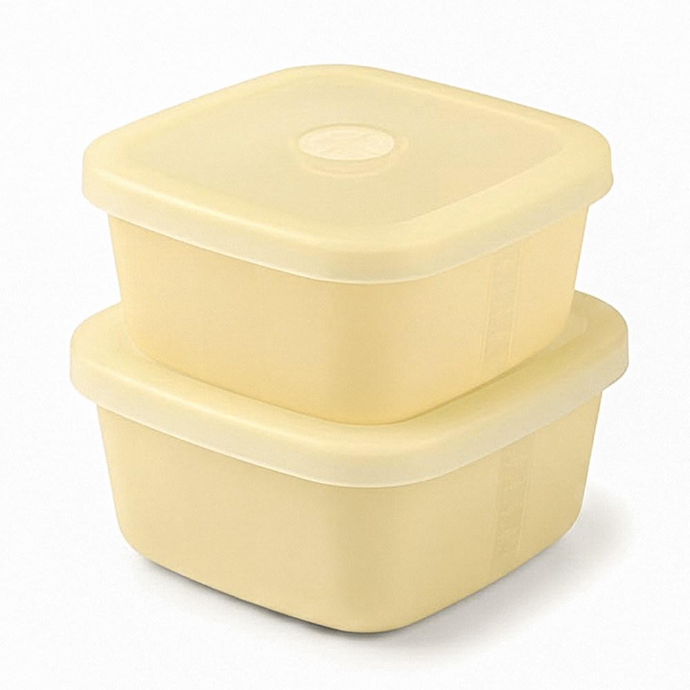 생활애담 실리콘 용기 냉동밥 전자레인지 오븐 600ml, 1세트, 옐로우 1+1 25,900원