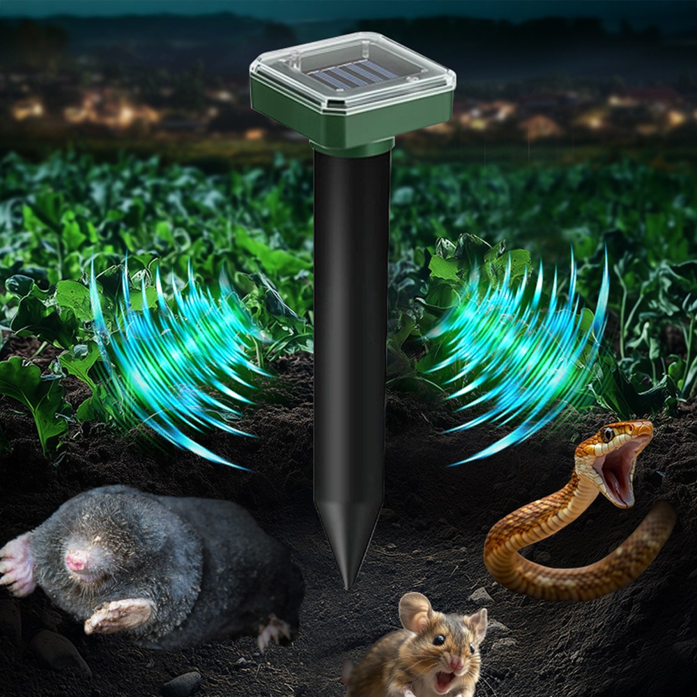 태양광 진동 초음파 두더지퇴치기 방수 뱀 쥐 멧돼지 고라니 유해 야생 동물 덫 트랩 9,900원