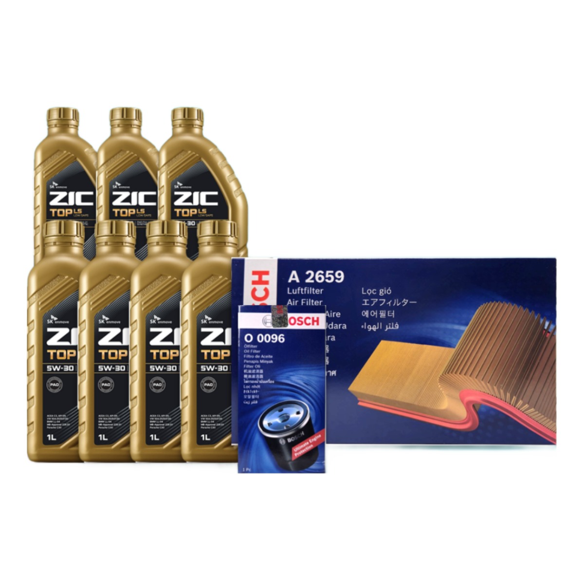 더 뉴 팰리세이드 (LX2) 2.2 디젤 엔진오일세트 SK 지크 탑 LS 5W30 (ZIC TOP LS) 121,300원