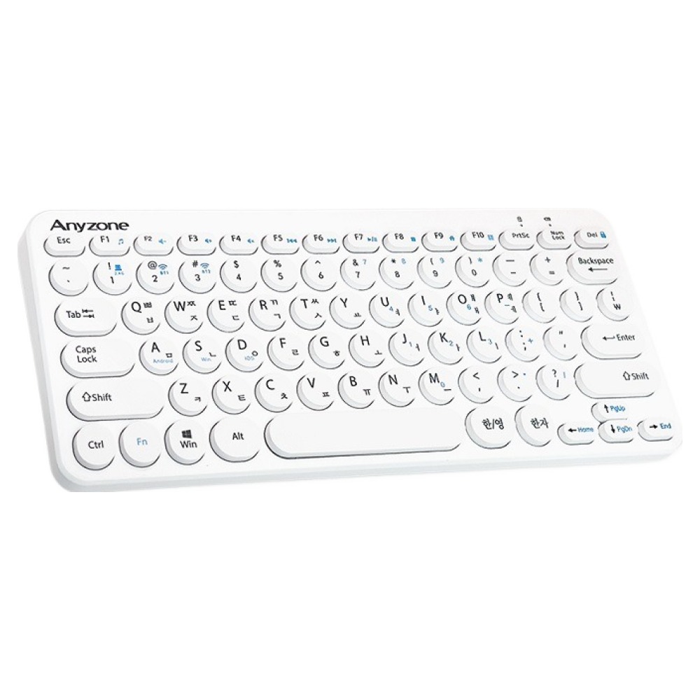 애니존 블루투스 무선 C타입 OTG젠더 멤브레인 미니 키보드 + 키스킨 세트, 화이트, ANY-K4, 제조사축 22,800원