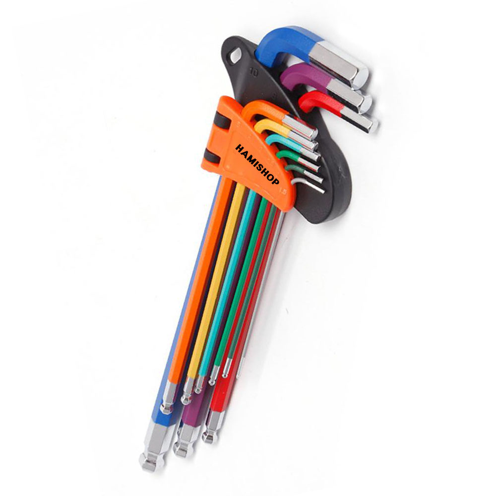 롱볼 컬러육각렌치 L사이즈 9종세트, 1세트 12,800원