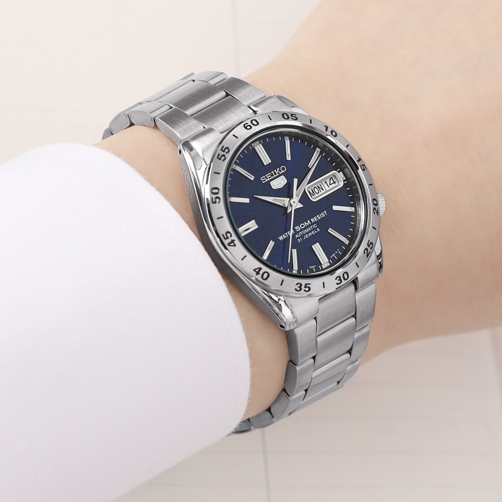 세이코5 남자 오토매틱 청판 메탈 손목시계 276,000원
