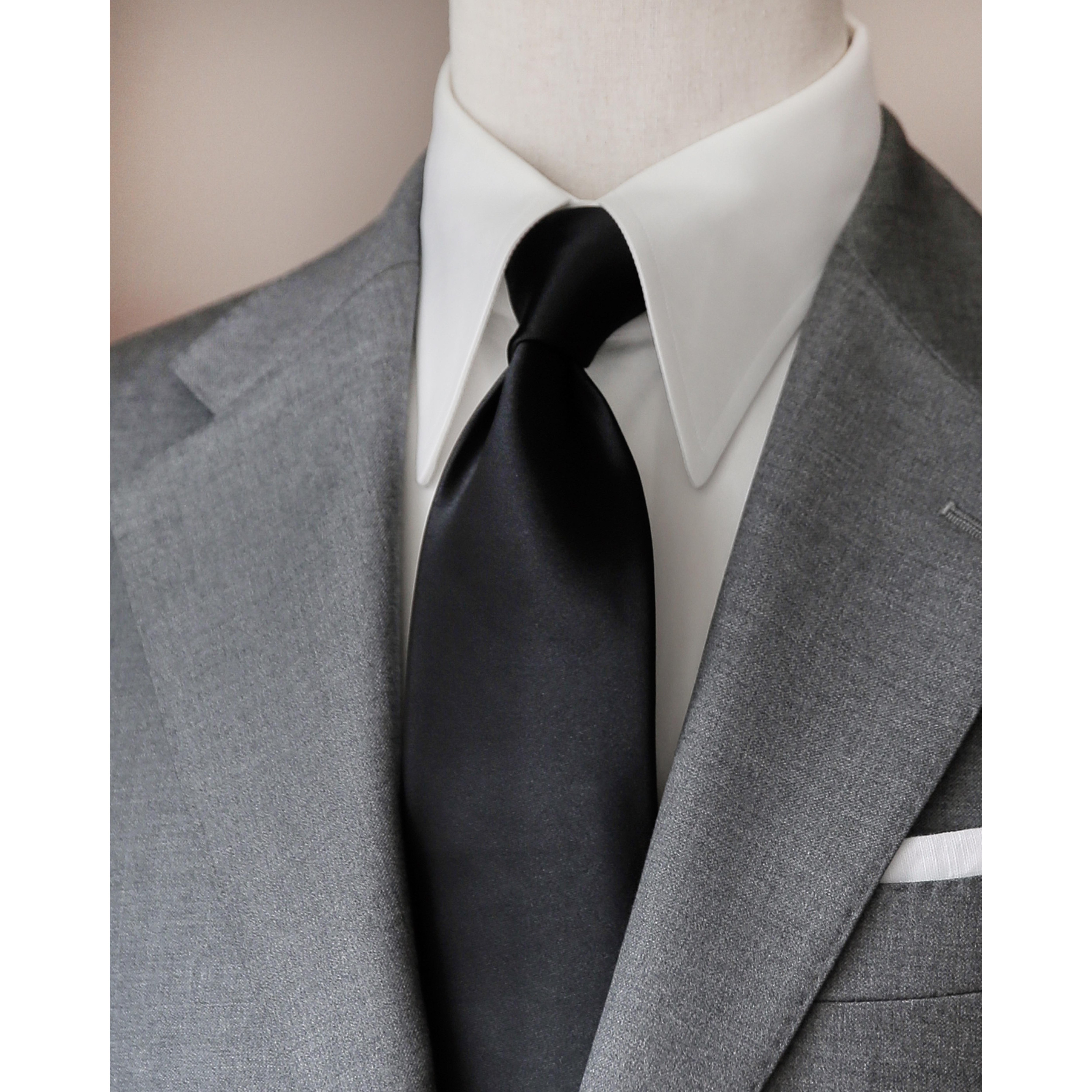 김앤서 스완 블랙 솔리드 넥타이 35,000원