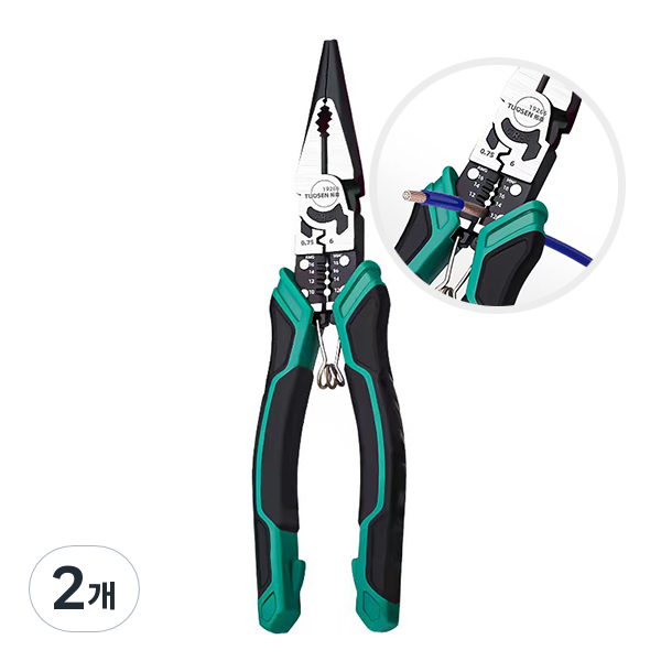 ZIO-BIZ 다기능 와이어 펜치 스트리퍼 롱노우즈 /  전선 케이블 와이어 플라이어 커터 전선가위 전선컷팅 전선탈피기 전선스트리퍼 전선피복기 단자압착기 전기공구 전선공구 수공구 24,400원