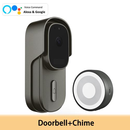 현관비디오폰 Tuya 와이파이 카메라 배터리 DC AC 1224V 전원 스마트홈 초인종 홈 1080P 무선 인터콘 문짝 벨 알렉사 포함 71,510원
