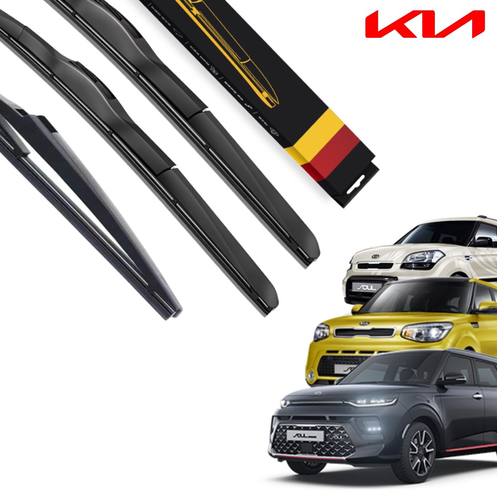 1+1+1 쏘울 올뉴 더뉴 부스터 EV 전차종 호환 순정형 리어 후면 후방 와이퍼 하이브리드 세트 22,800원