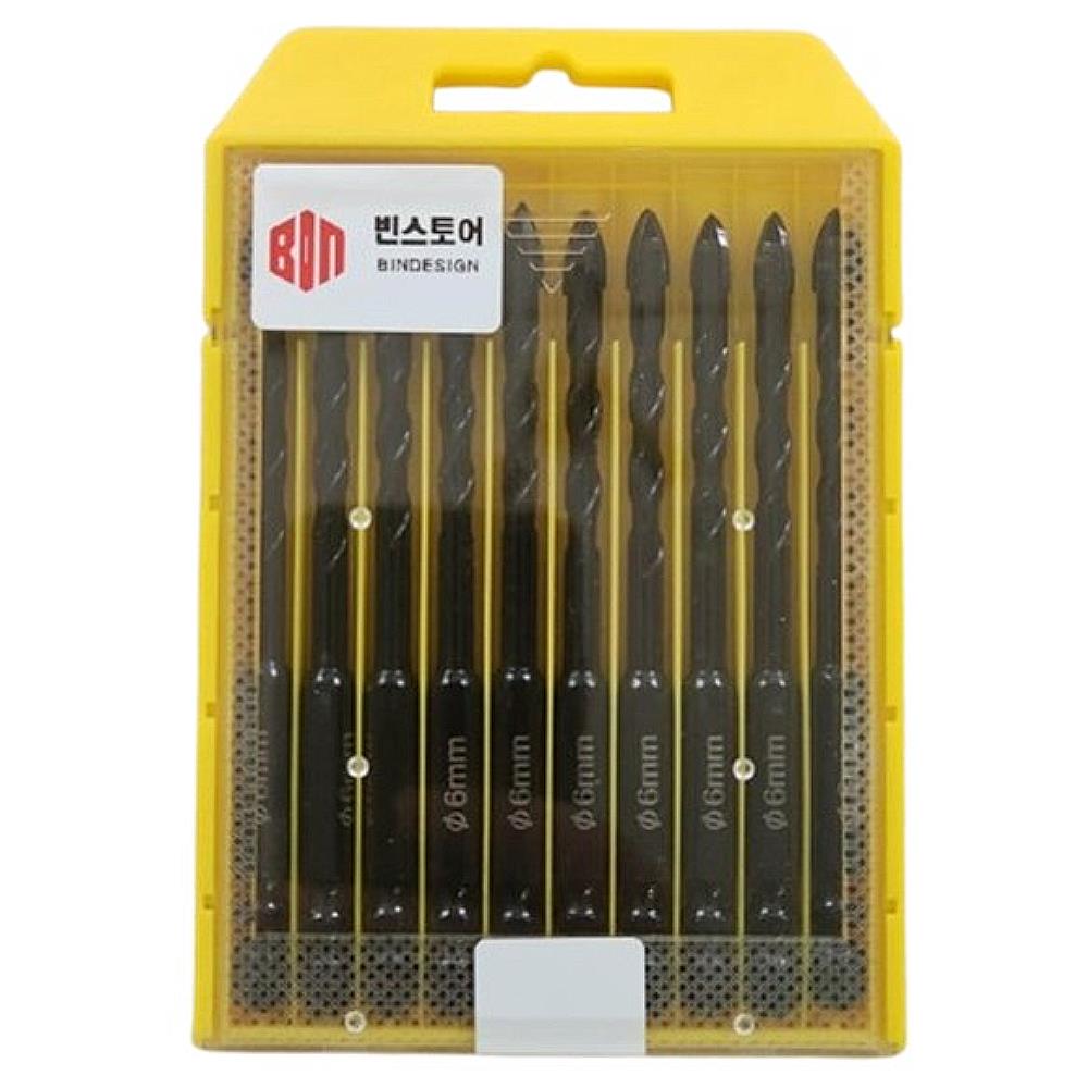 BINSTORE 타일 폴리싱 대리석 타공 만능 드릴 비트 6mm 10개세트 15,800원