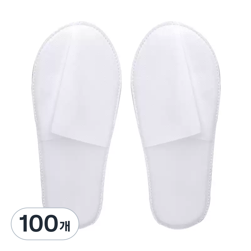 290mm 더 커진 일회용 슬리퍼 무봉제 일반형, 100개, 화이트 42,000원