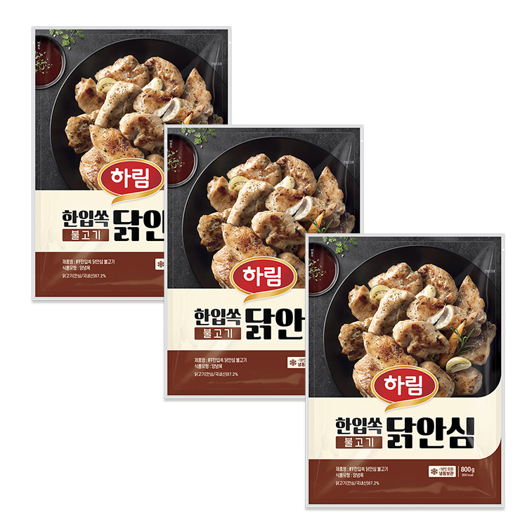 하림 IFF 무항생제 한입쏙 닭안심 불고기 800g 3봉 33,900원