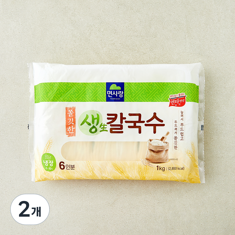 [로켓프레시] 면사랑 쫄깃한 생칼국수, 1kg, 2개 11,960원
