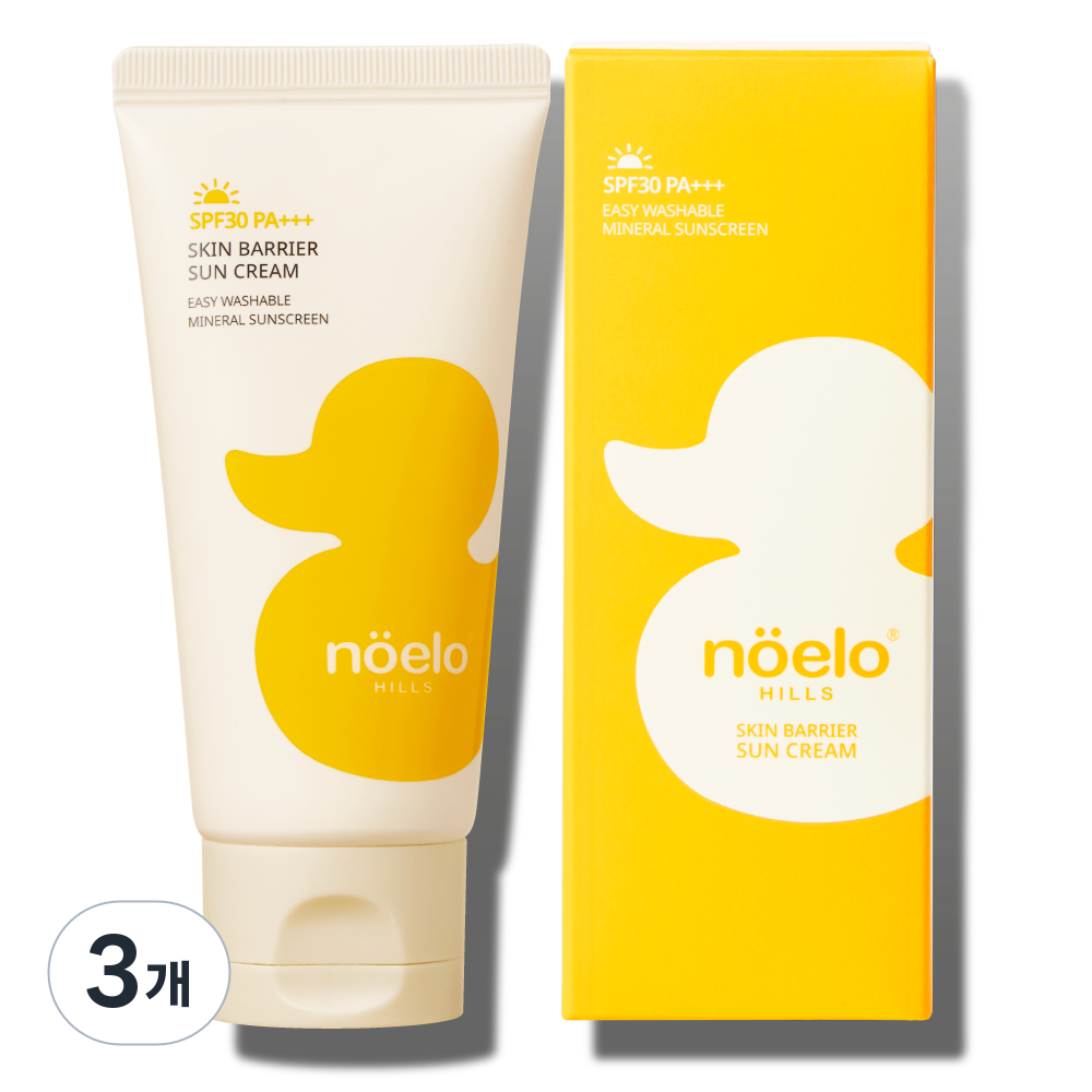 [노엘로힐스] 저자극 이지워시 아기 신생아 선크림 SPF30+ (청담동 산후조리원 / 신세계 현대 롯데 백화점 / 스킨베리어 선크림), 3개, 50ml 59,800원