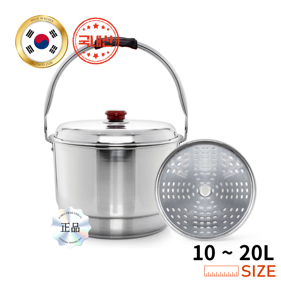 국내생산 리빙스테이션 스텐 들통 찜통, 현재가 35,900원