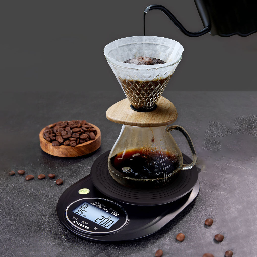 Riwonas 커피 계량 저울 타이머 프로 커피 드립 스케일 디지털 주방 전자저울 9,700원