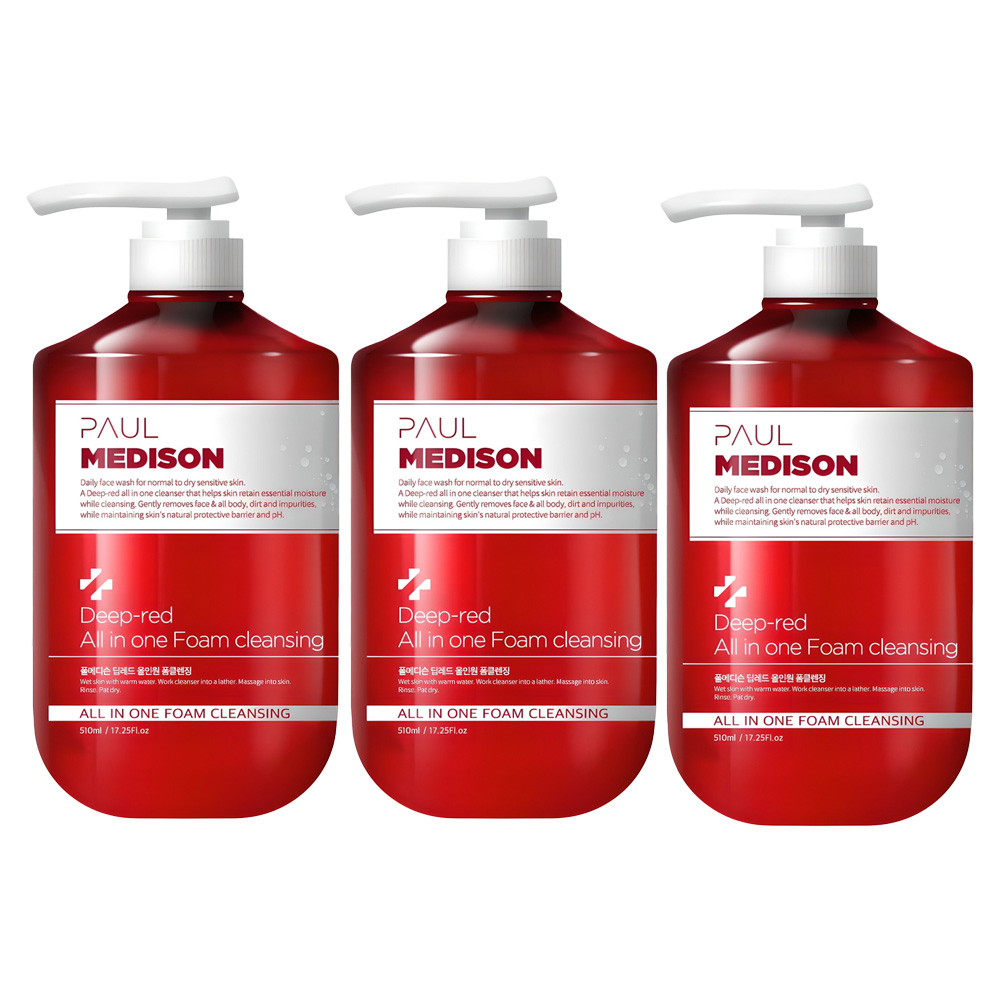 폴메디슨 딥레드 대용량 올인원 폼클렌징 22,350원