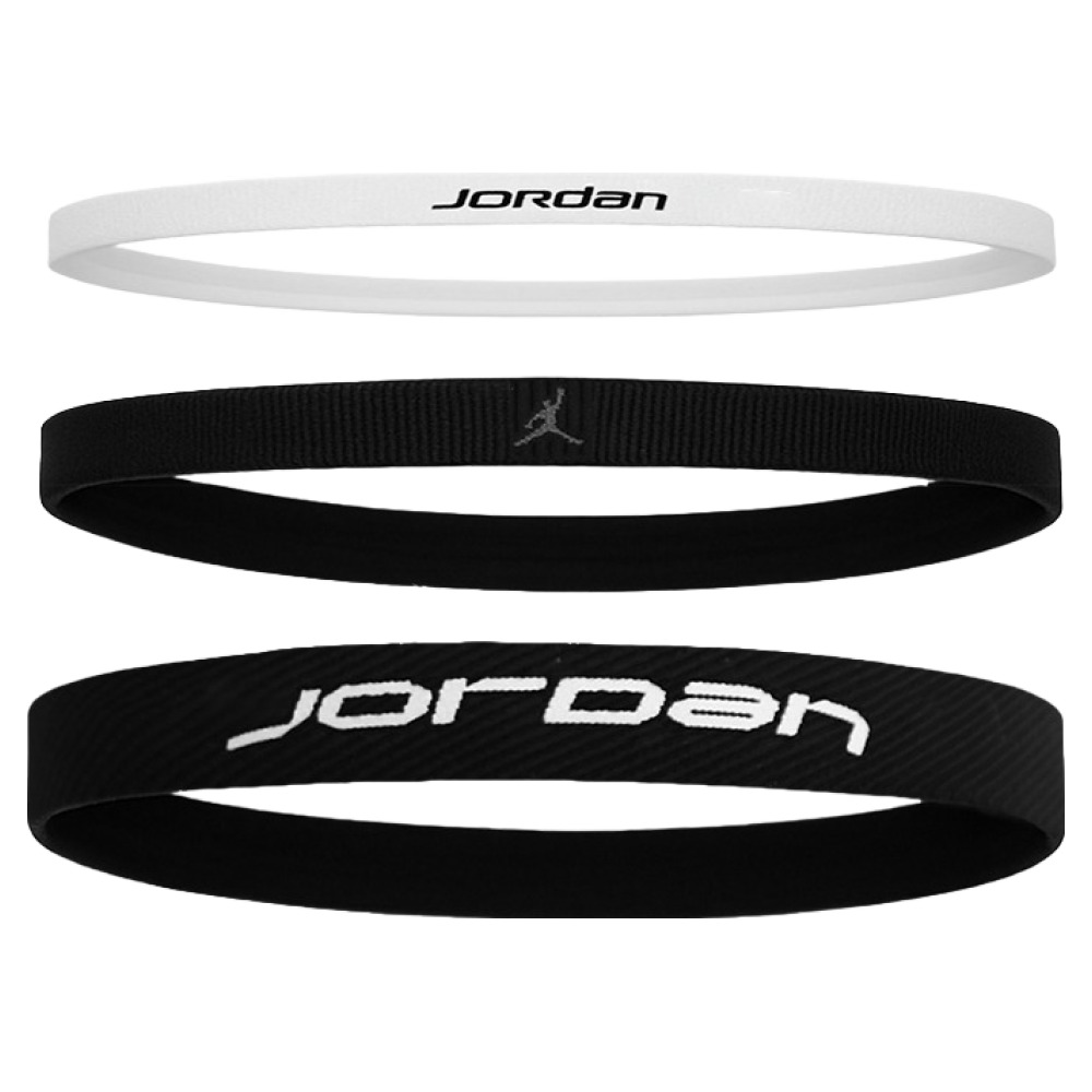 조던 나이키 엘라스틱 스포츠 헤어밴드 3종 세트 IF1690-036, 화이트, 블랙, 1세트 21,900원
