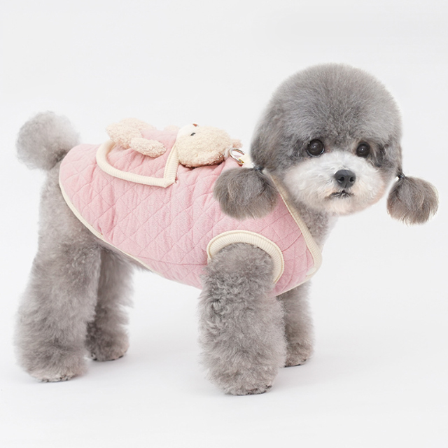 준성펫 애착인형 D링 누빔 강아지 패딩 조끼 하네스 애견 겨울 옷 아우터 의류 18,500원