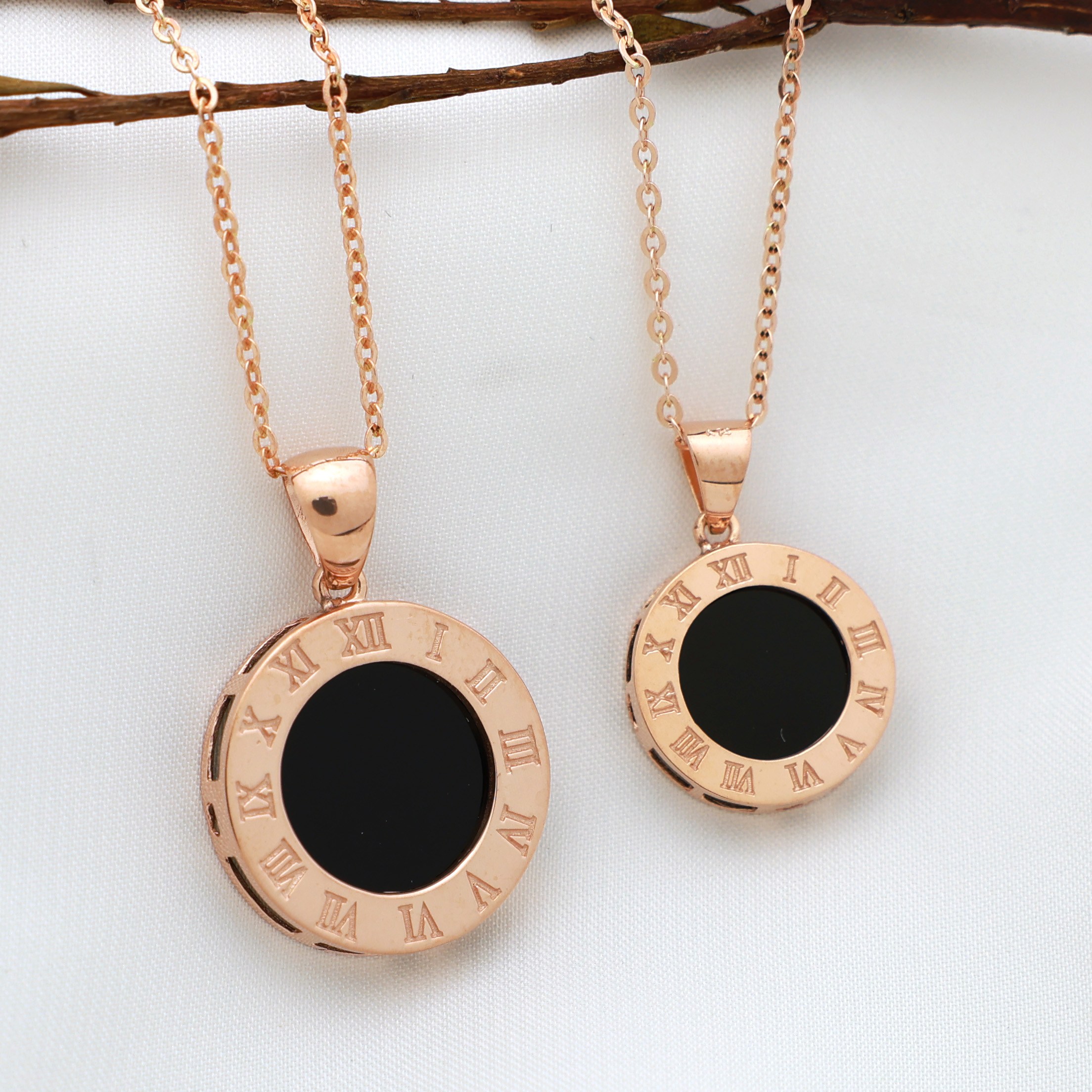 14k 18k 로즈골드 펜던트 로마숫자 오닉스 목걸이M331 606,260원