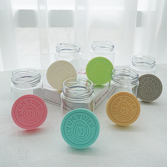 헥사 얌얌 실리콘뚜껑 에코젠 트라이탄 이유식 밀폐용기 150ml 6컬러 세트 23,200원