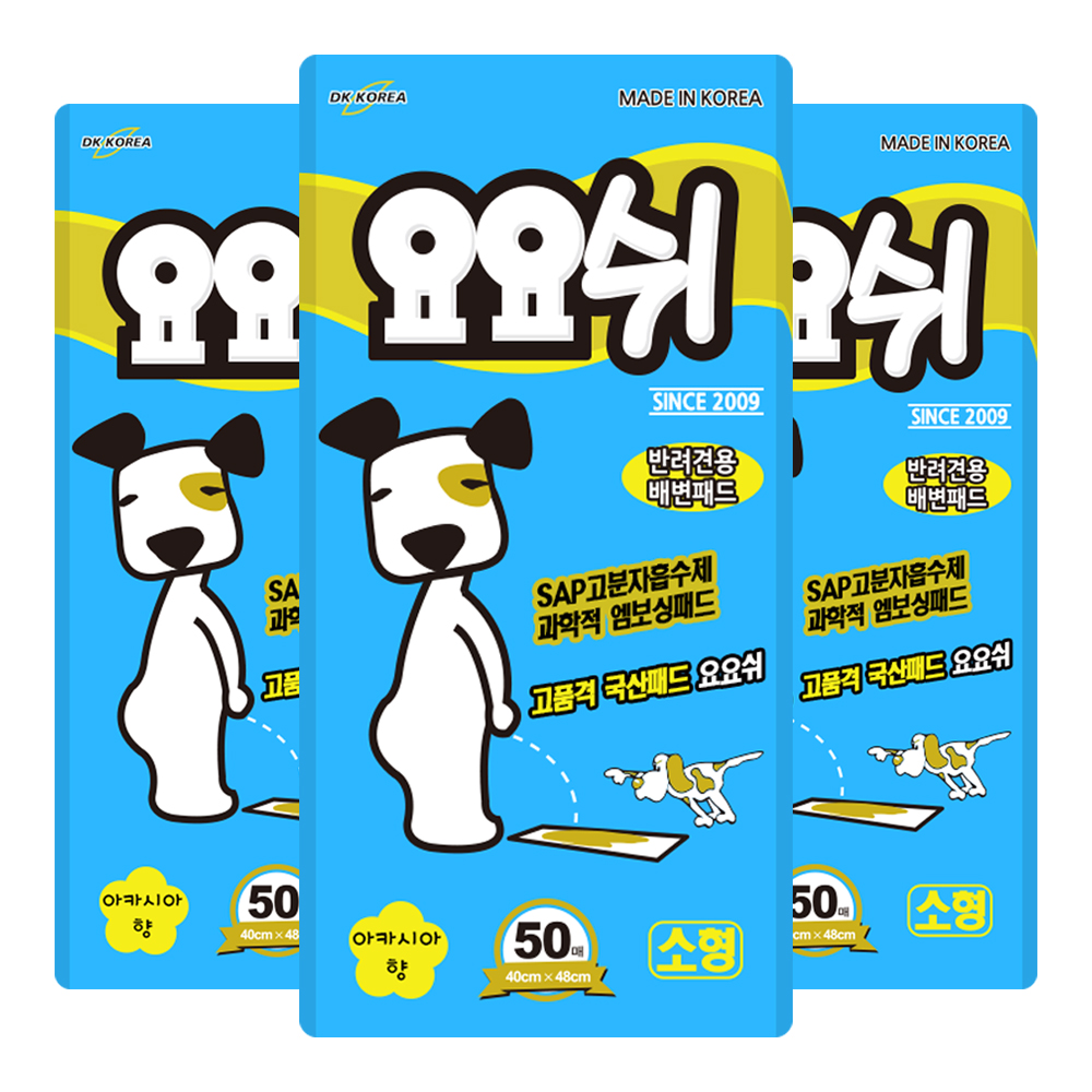 요요쉬 반려견용 배변패드 스카이 아카시아향 50매입, 50개입, 3개 33,030원