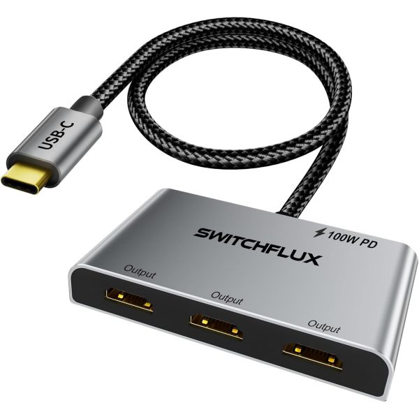USB 허브 멀티포트 USBC to 3개 HDM 어댑터 | 4K60Hz 분배기 확장 디스플레이 1개 입력 출력 MST 100W PD 다중 모니터 변환기 노트북 PC 그래픽 카드 126,100원