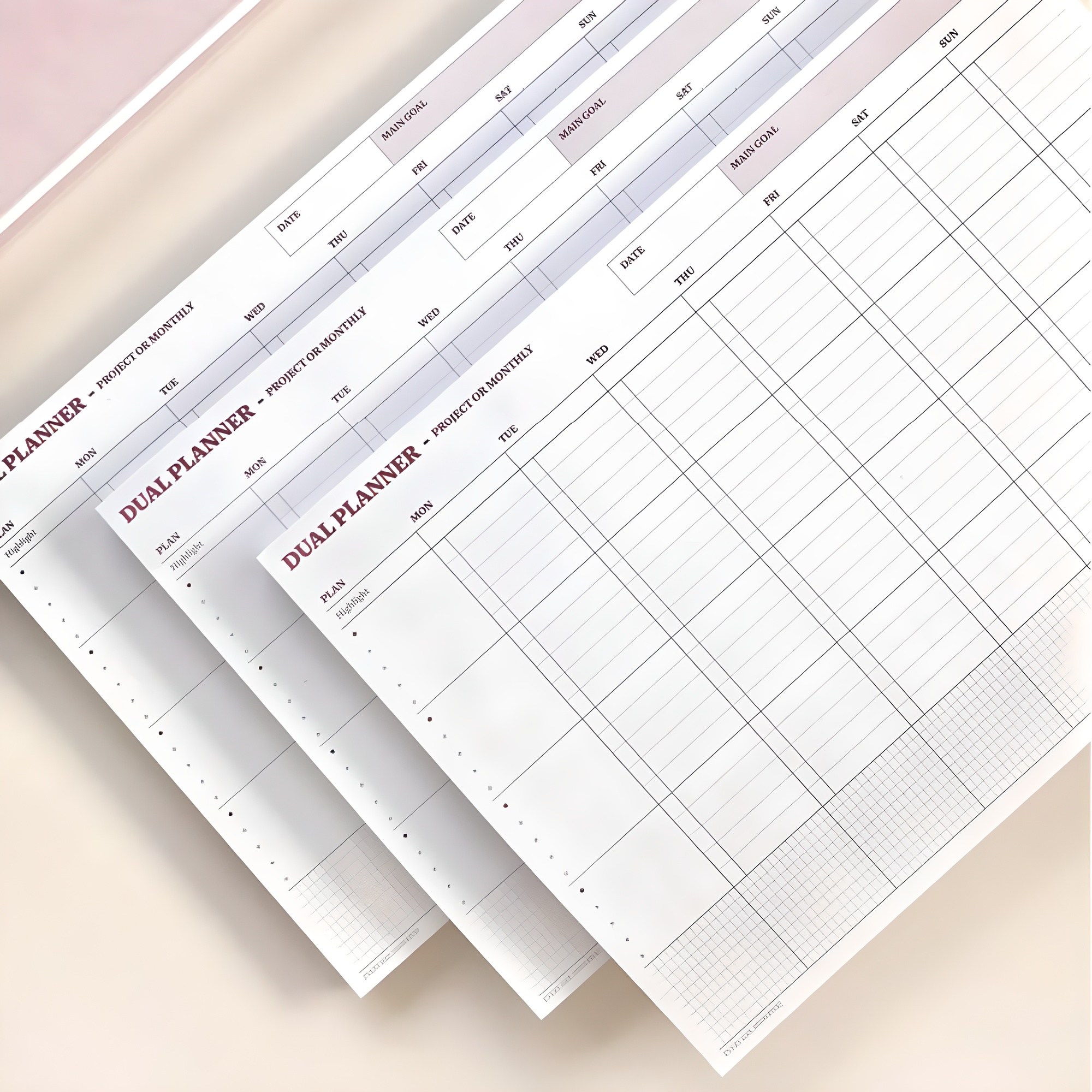 1개로 2개의 기능, 하이파이브 듀얼 먼슬리 위클리 메모패드 플래너 스케줄러 a4 (대용량) 총 1개 x 100매, 기본, 1개, 현재가 14,900원