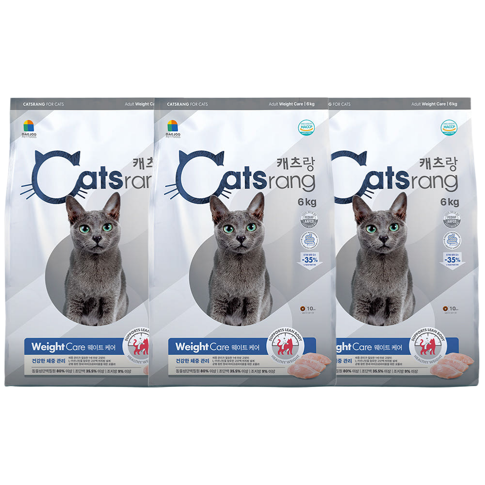 캐츠랑 어덜트 웨이트케어 고양이 사료 체중관리 다이어트 사료, 6kg, 3포, 닭 117,900원