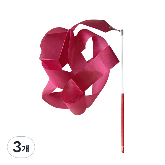 조팡 리듬체조 줄 리본 끈, 3개, 핑크 23,400원