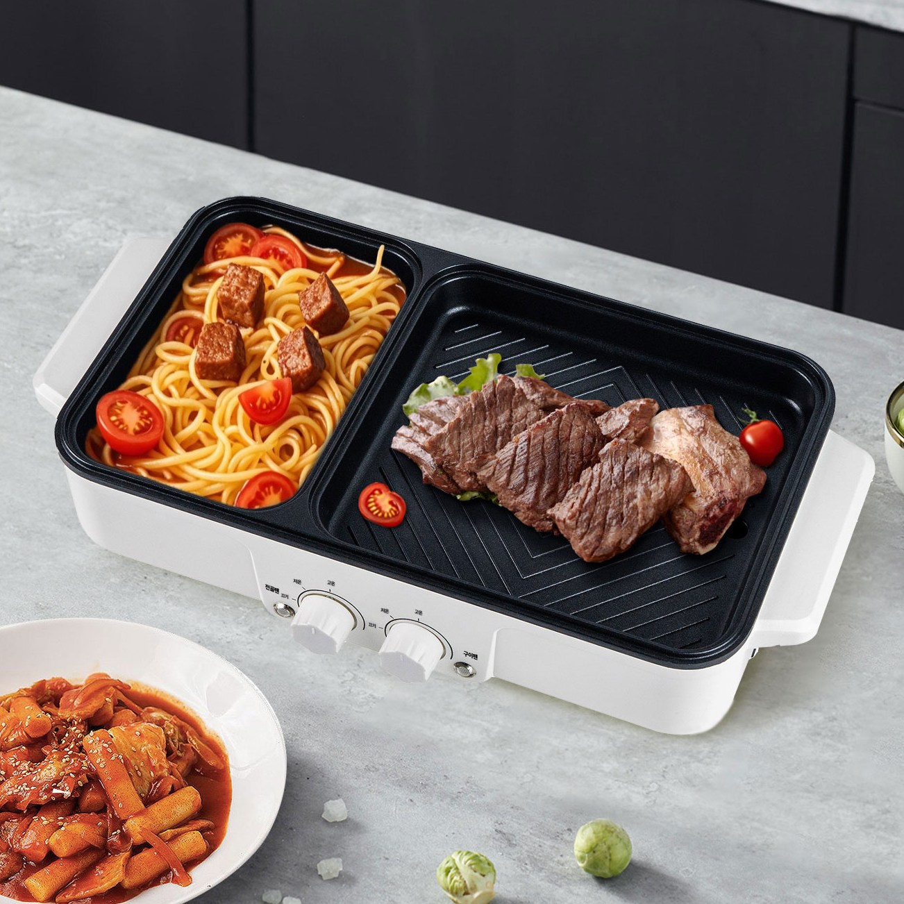 Gmalos 반반 멀티 전기그릴(개별 온도 조절), AD-SK17 49,000원