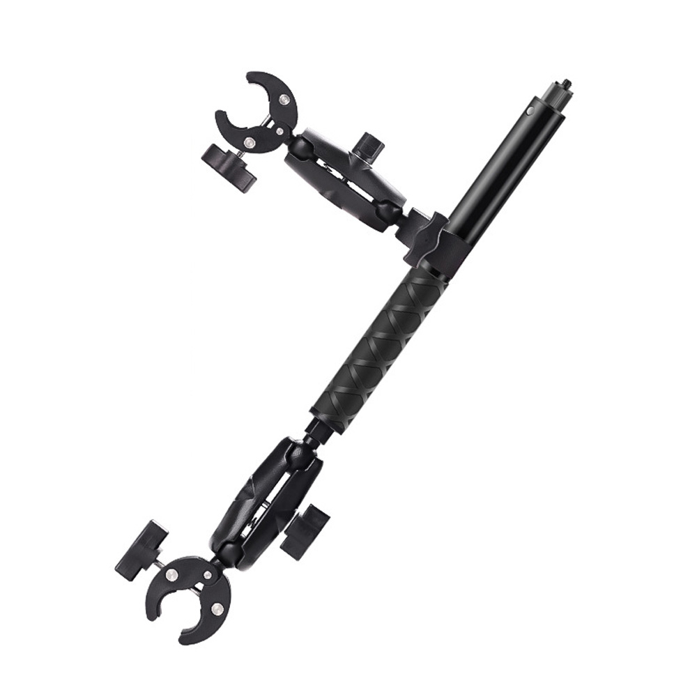 인스타360 액션캠 모터바이크 설치 키트 115cm 셀피스틱 클램프 세트 X5 X4 자전거 오토바이, 단일색상 63,000원