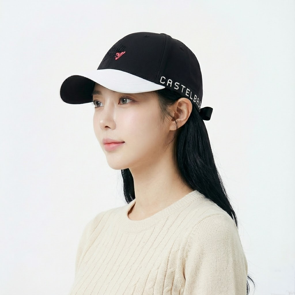 까스텔바작 여성 골프 레터링 볼캡 CSW-223, 블랙 29,800원