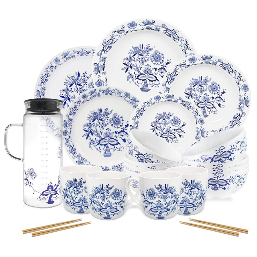 쯔비벨무스터 베니스 4인조 홈세트 (식기세트/그릇세트/신혼부부식기), 베니스홈세트, 1세트, 단일색상 179,000원