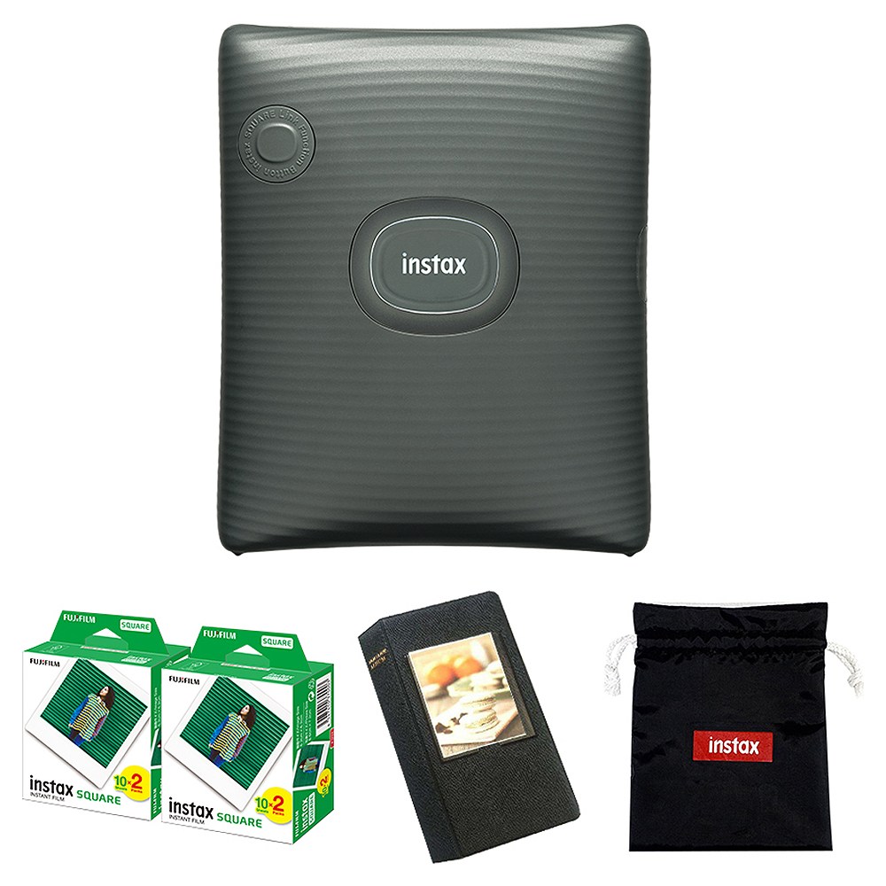 인스탁스 포토프린터 스퀘어링크 미드나잇 그린 + 필름 40p + 마카롱 2단 앨범 + 로고 파우치 세트 380,700원
