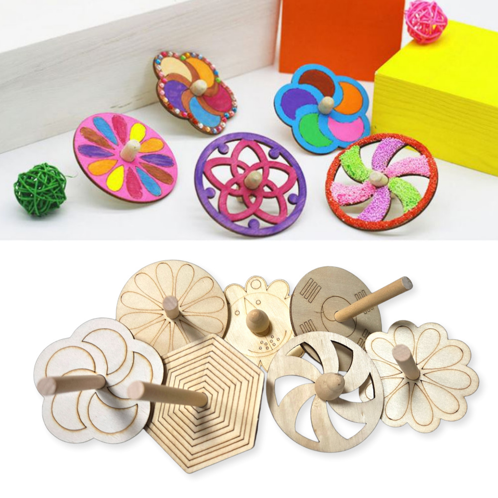 아이몽 패턴 나무팽이 6종 전통팽이 문양팽이 만들기 꾸미기 공예재료 색칠 체험활동 집콕놀이 엄마표놀이 390원